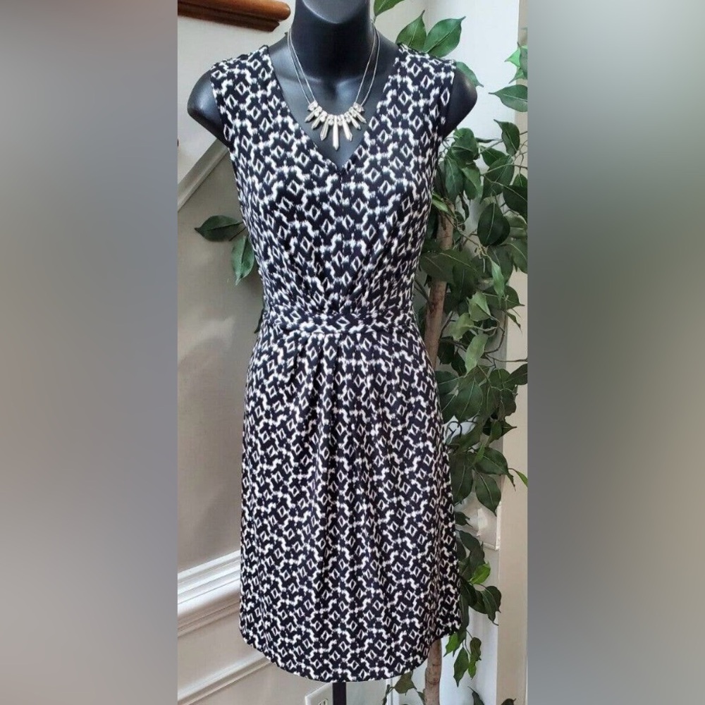 UEC Daisy Fuentes Black and White Sleeveless Maxi Dress size L